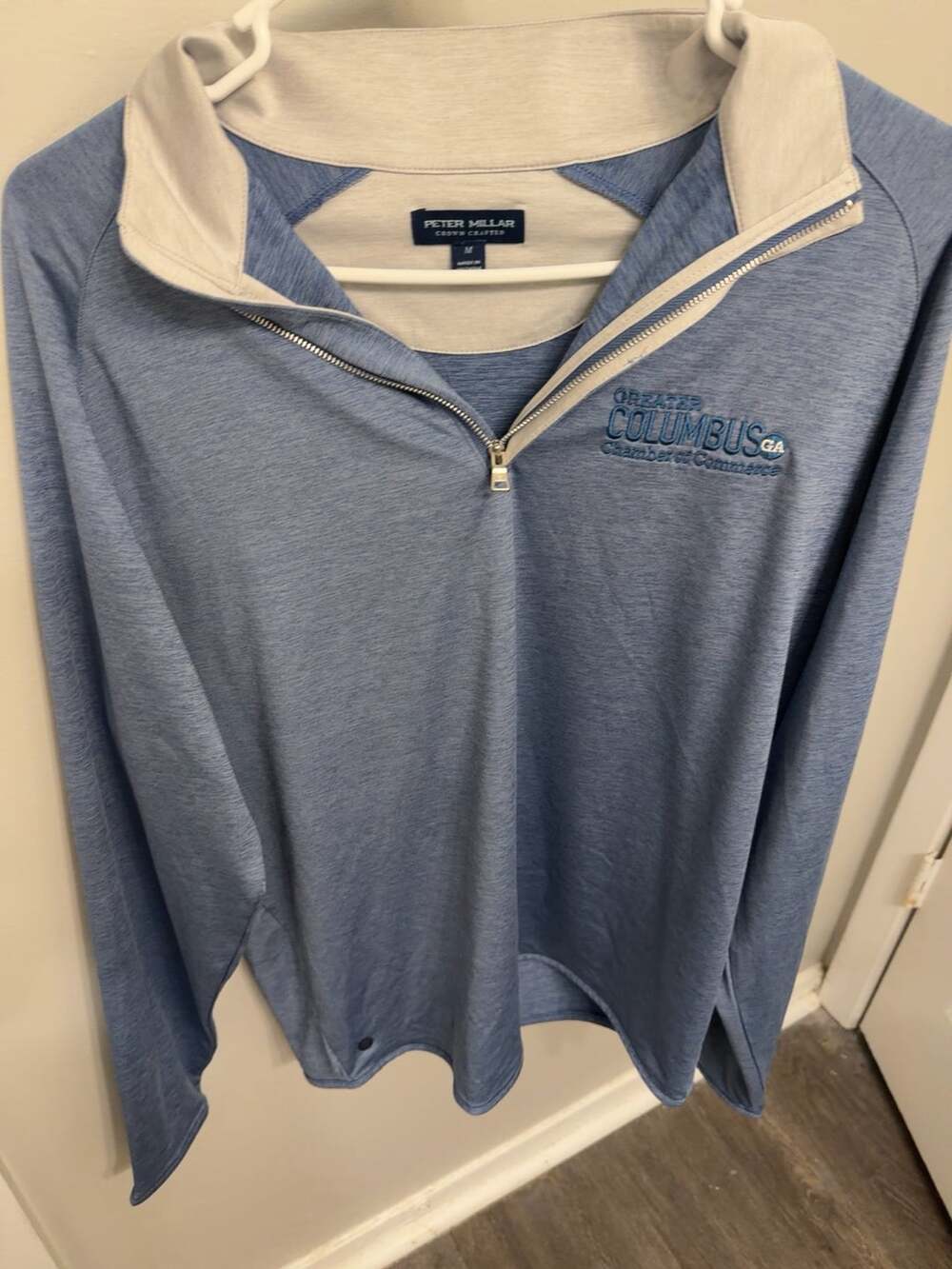 Peter Millar Crown Crafted Men’s M Blue Quarter Zip Greater Columbus GA